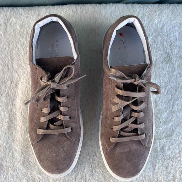 TO BOOT NEW YORK MENS VGUC GRAY SUEDE LOW TOPS SNEAKERS SHOES 9 - Picture 2 of 8